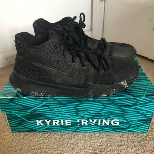 Boys’ Nike Kyrie 3 Black and White